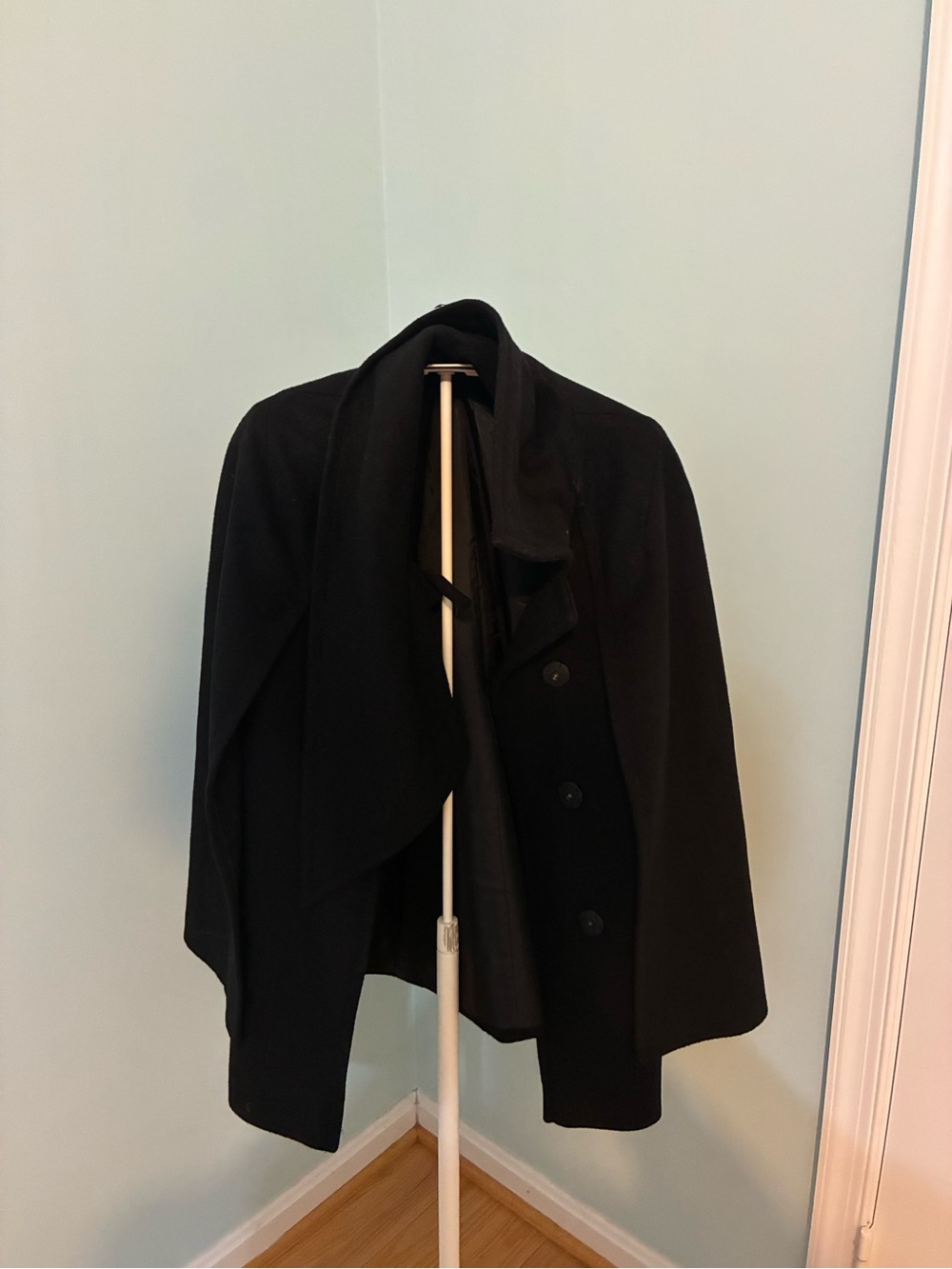 Tahari Black Cape Coat